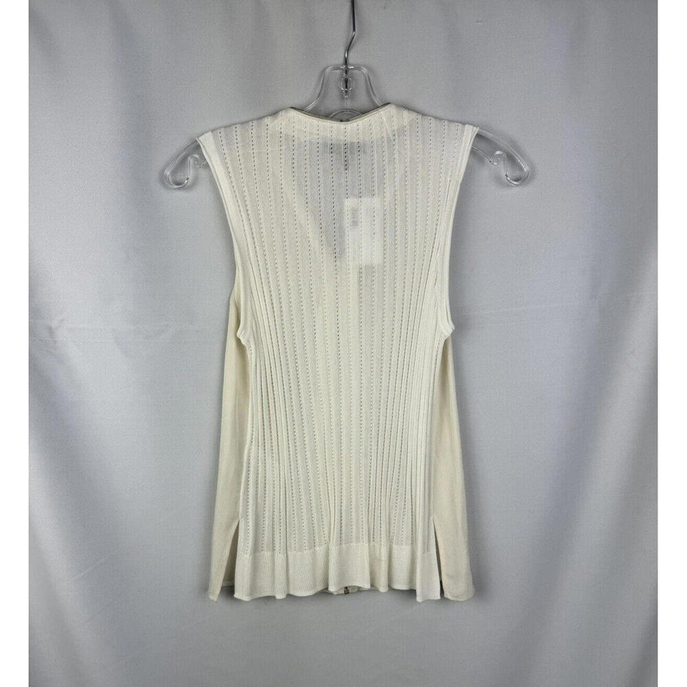 Rag & Bone Valarie Sleeveless Zip Top Off White Size S - Picture 2 of 7